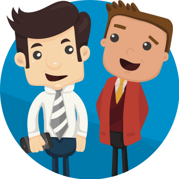 Twp business men shaking hands illustration